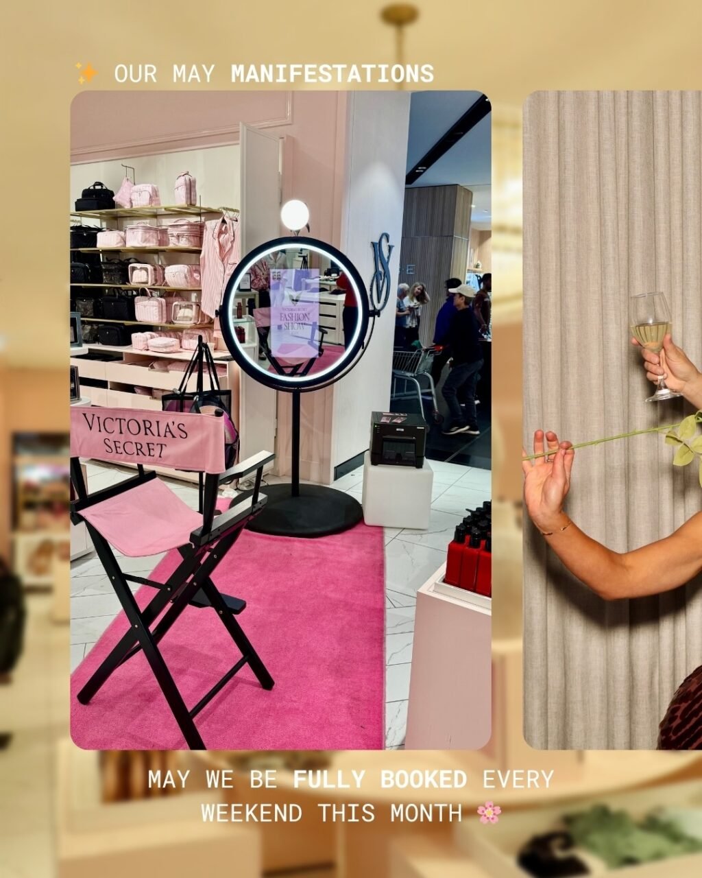 We might be a little late for this but… May manifestation is STILL in full swing and we are here for it! ✨ More bookings. More beautiful events. More moments we get to be part of. 🌸📸 This month we are calling in everything we deserve and we are not stopping until it’s ours 🙌 Drop your May manifestations below 👇 #MayManifestation #Manifest #WeAreCallingItIn #melboothmagic